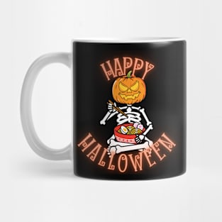 Happy Halloween from a Pumpkin with Ramen Mug